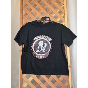 Psychopathic Records Army T-Shirt Mens XL Black Graphic Hatchetman ICP Y2K